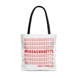 Massachusetts Retro Thank You Tote Bag-Allegiant Goods Co. Vintage Sports Apparel