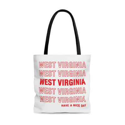 West Virginia Retro Thank You Tote Bag-Allegiant Goods Co. Vintage Sports Apparel