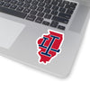 Illinois Home State Sticker (Red & Navy Blue)-4x4"-Allegiant Goods Co. Vintage Sports Apparel