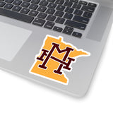 Minnesota Home State Sticker (Crimson & Gold)-Allegiant Goods Co. Vintage Sports Apparel
