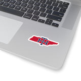 Tennessee Home State Sticker (Red & Navy Blue)-3x3"-Allegiant Goods Co. Vintage Sports Apparel