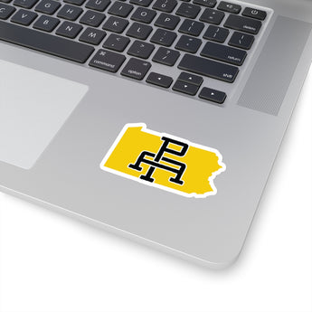Pennsylvania Home State Sticker (Yellow & Black)-Allegiant Goods Co. Vintage Sports Apparel