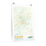 Knoxville Tennessee City Street Map Poster-Allegiant Goods Co. Vintage Sports Apparel