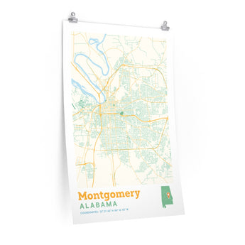 Montgomery Alabama City Street Map Poster-Allegiant Goods Co. Vintage Sports Apparel