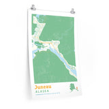 Juneau Alaska City Street Map Poster-Allegiant Goods Co. Vintage Sports Apparel