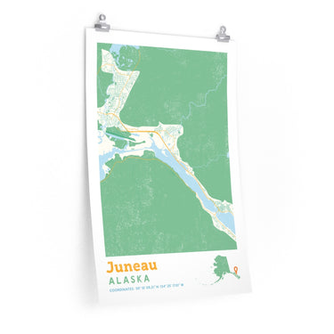 Juneau Alaska City Street Map Poster-Allegiant Goods Co. Vintage Sports Apparel