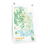 Savannah Georgia City Street Map Poster-Allegiant Goods Co. Vintage Sports Apparel
