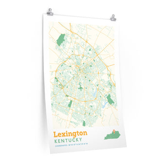 Lexington Kentucky City Street Map Poster-24″ × 36″-Allegiant Goods Co. Vintage Sports Apparel