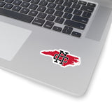 North Carolina Home State Sticker (Red & Black)-Allegiant Goods Co. Vintage Sports Apparel