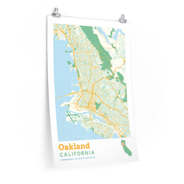 Oakland California City Street Map Poster-Allegiant Goods Co. Vintage Sports Apparel