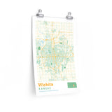 Wichita Kansas City Street Map Poster-Allegiant Goods Co. Vintage Sports Apparel