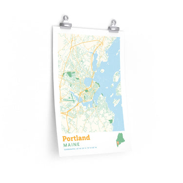 Portland Maine Street Map Poster-Allegiant Goods Co. Vintage Sports Apparel