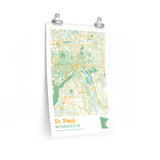 St. Paul Minnesota City Street Map Poster-Allegiant Goods Co. Vintage Sports Apparel