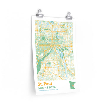 St. Paul Minnesota City Street Map Poster-Allegiant Goods Co. Vintage Sports Apparel