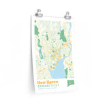 New Haven Connecticut City Street Map Poster-Allegiant Goods Co. Vintage Sports Apparel