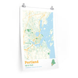 Portland Maine Street Map Poster-Allegiant Goods Co. Vintage Sports Apparel