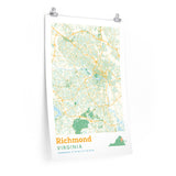 Richmond Virginia City Street Map Poster-Allegiant Goods Co. Vintage Sports Apparel