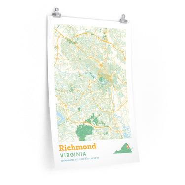 Richmond Virginia City Street Map Poster-Allegiant Goods Co. Vintage Sports Apparel