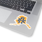 Alaska Home State Sticker (Navy Blue & Yellow)-Allegiant Goods Co. Vintage Sports Apparel