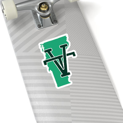Vermont Home State Sticker (Green & Black)-6x6"-Allegiant Goods Co. Vintage Sports Apparel