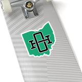 Ohio Home State Sticker (Black & Green)-Allegiant Goods Co. Vintage Sports Apparel