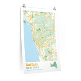 Buffalo New York City Street Map Poster-Allegiant Goods Co. Vintage Sports Apparel