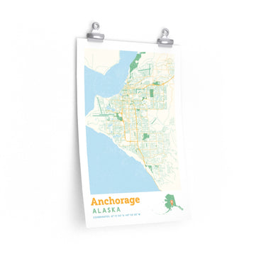 Anchorage Alaska City Street Map Poster-Allegiant Goods Co. Vintage Sports Apparel