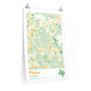 Plano Texas City Street Map Poster-20″ × 30″-Allegiant Goods Co. Vintage Sports Apparel