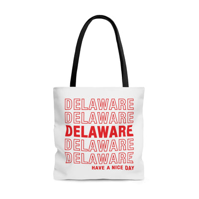 Delaware Retro Thank You Tote Bag-Large-Allegiant Goods Co. Vintage Sports Apparel