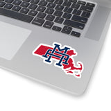 Massachusetts Home State Sticker (Red & Navy Blue)-Allegiant Goods Co. Vintage Sports Apparel