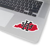 Kentucky Home State Sticker (Red & Black)-4x4"-Allegiant Goods Co. Vintage Sports Apparel
