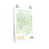 Louisville Kentucky City Street Map Poster-Allegiant Goods Co. Vintage Sports Apparel
