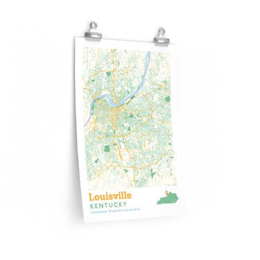 Louisville Kentucky City Street Map Poster-Allegiant Goods Co. Vintage Sports Apparel