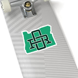 Oregon Home State Sticker (Green & Forest Green)-Allegiant Goods Co. Vintage Sports Apparel