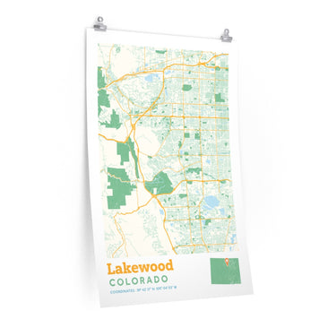 Lakewood Colorado City Street Map Poster-Allegiant Goods Co. Vintage Sports Apparel