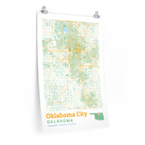Oklahoma City Oklahoma City Street Map Poster-Allegiant Goods Co. Vintage Sports Apparel