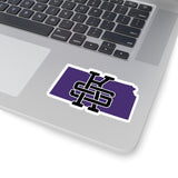 Kansas Home State Sticker (Purple & Black)-Allegiant Goods Co. Vintage Sports Apparel