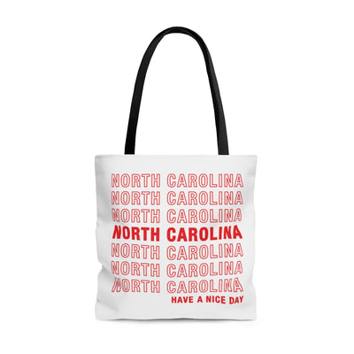 North Carolina Retro Thank You Tote Bag-Large-Allegiant Goods Co. Vintage Sports Apparel