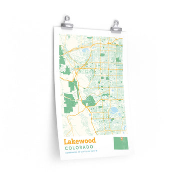 Lakewood Colorado City Street Map Poster-Allegiant Goods Co. Vintage Sports Apparel