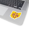 Ohio Home State Sticker (Maroon & Yellow)-3x3"-Allegiant Goods Co. Vintage Sports Apparel