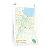 Green Bay Wisconsin City Street Map Poster-24″ × 36″-Allegiant Goods Co. Vintage Sports Apparel