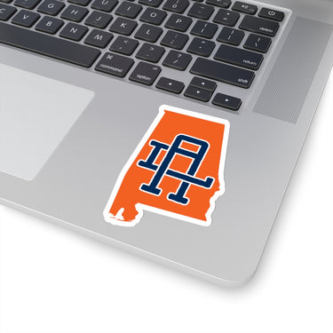 Alabama Home State Sticker (Navy Blue & Orange)-Allegiant Goods Co. Vintage Sports Apparel