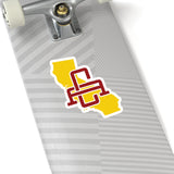 California Home State Sticker (Yellow & Maroon)-Allegiant Goods Co. Vintage Sports Apparel
