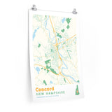 Concord New Hampshire Street Map Poster-Allegiant Goods Co. Vintage Sports Apparel