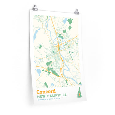 Concord New Hampshire Street Map Poster-Allegiant Goods Co. Vintage Sports Apparel