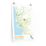 San Diego California City Street Map Poster-Allegiant Goods Co. Vintage Sports Apparel