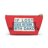 If Lost Return to North Dakota Accessory Bag-Small-Allegiant Goods Co. Vintage Sports Apparel