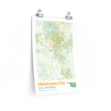 Oklahoma City Oklahoma City Street Map Poster-Allegiant Goods Co. Vintage Sports Apparel