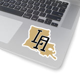 Louisiana Home State Sticker (Black & Vegas Gold)-Allegiant Goods Co. Vintage Sports Apparel