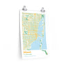 Miami Florida City Street Map Poster-12″ × 18″-Allegiant Goods Co. Vintage Sports Apparel